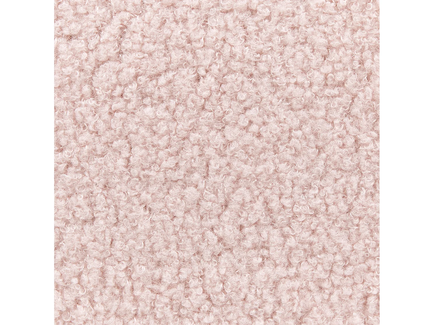 Lit sans tête de lit Bouclé ROANNE 90 x 200 cm Rose pastel