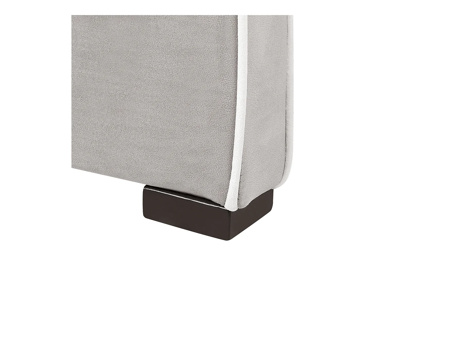 Lit d'enfant Velours NOZAY 90 x 200 cm Gris clair