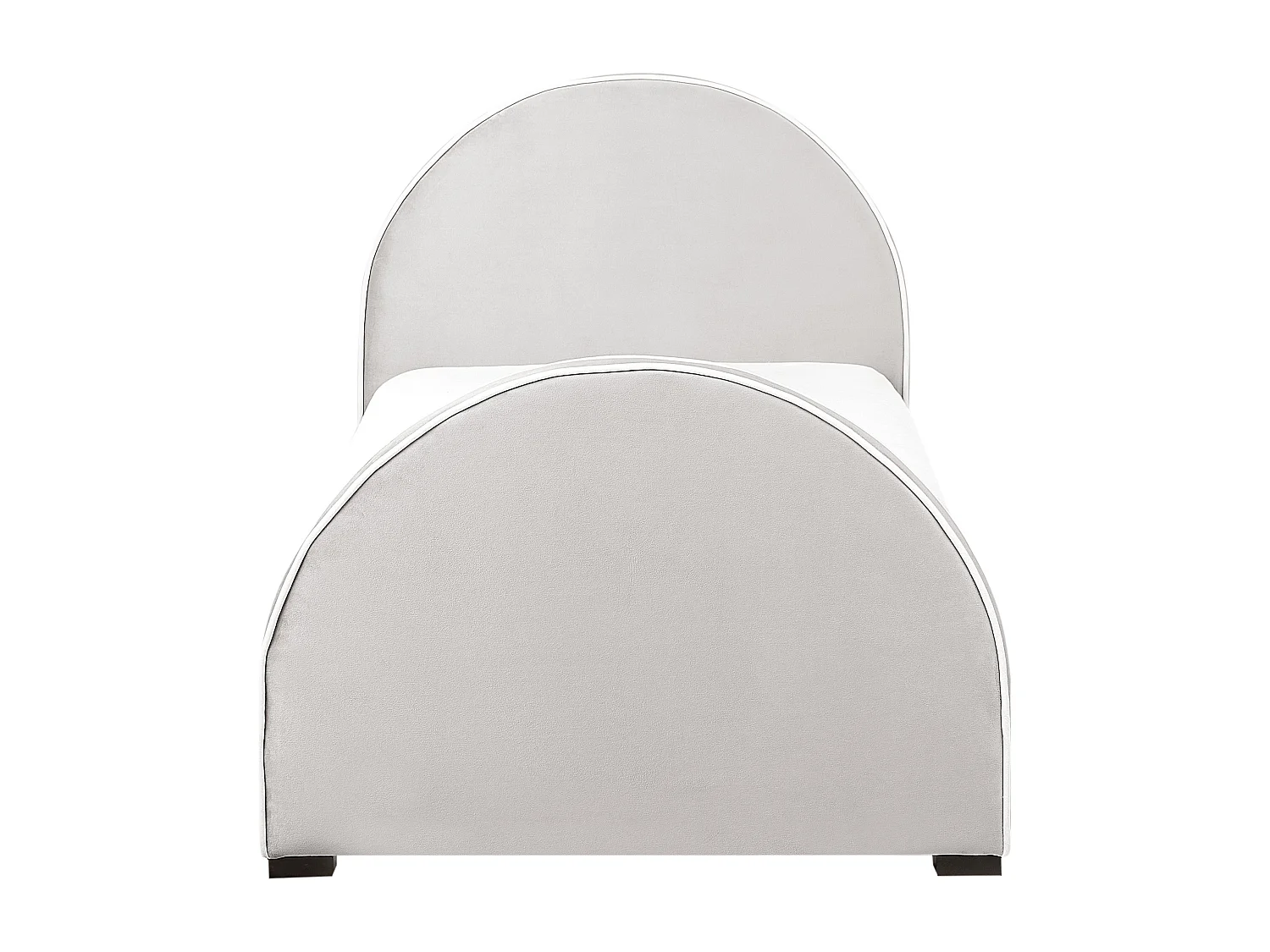 Lit d'enfant Velours NOZAY 90 x 200 cm Gris clair