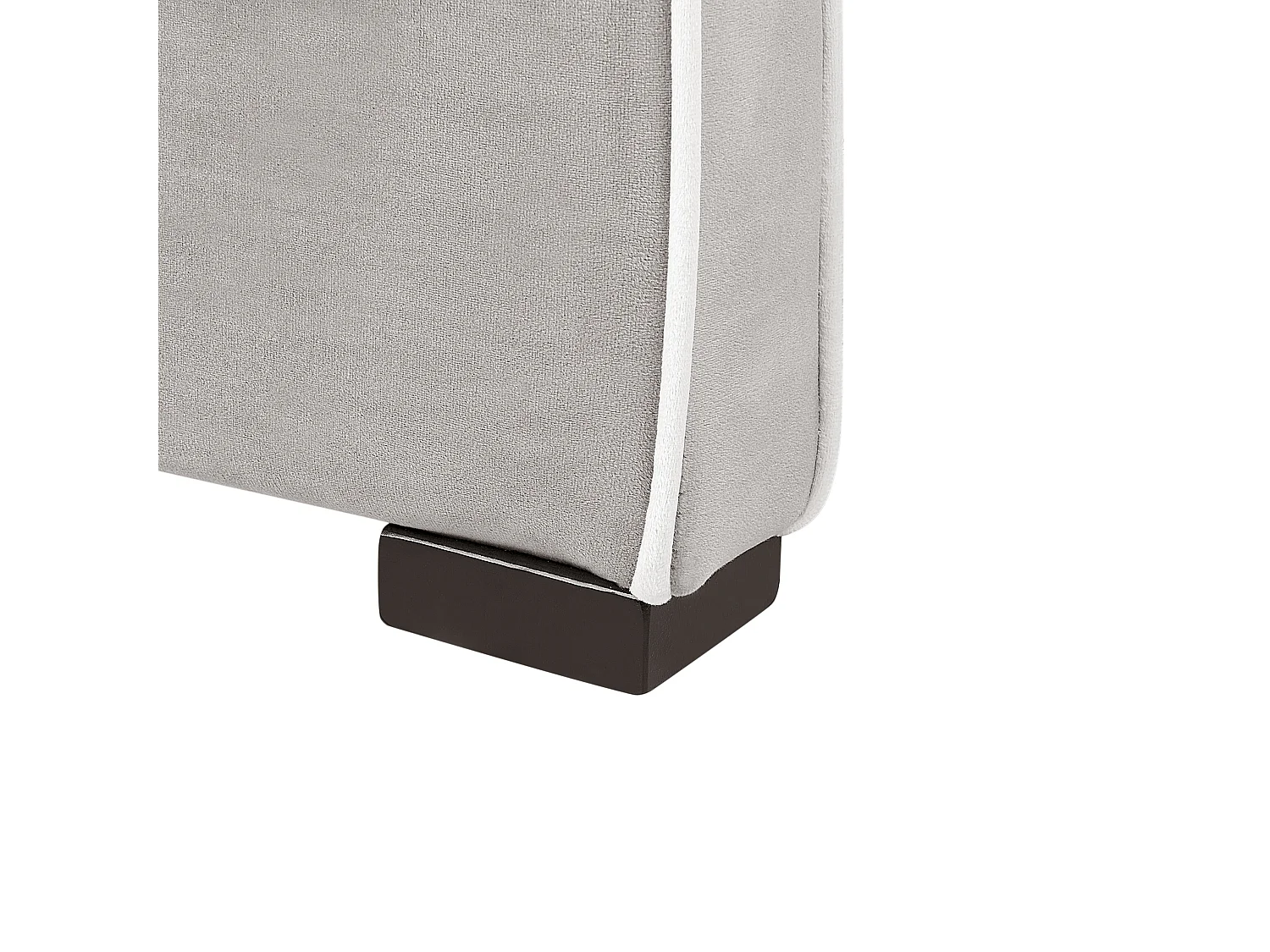 Polsterbett Samtstoff hellgrau Lattenrost 90 x 200 cm NOZAY