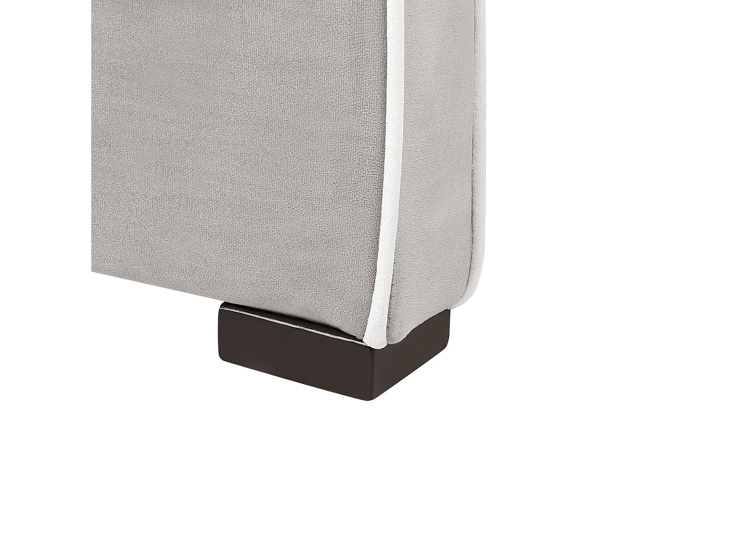 Letto singolo velluto grigio 90 x 200 cm NOZAY