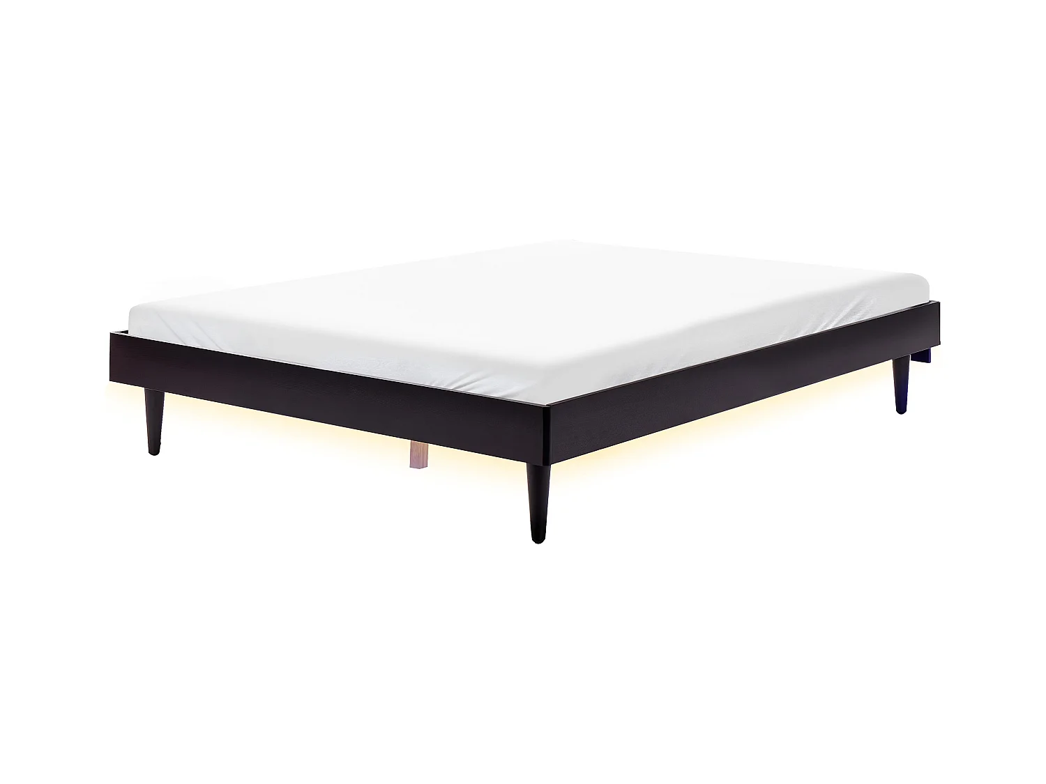 Lit avec LED TOUCY 160 x 200 cm Noir