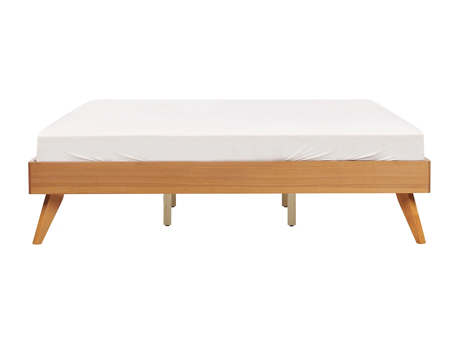 Lit sans tête de lit BERRIC 180 x 200 cm Frêne naturel