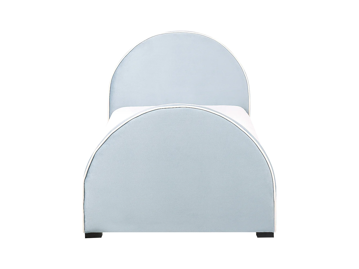 Lit d'enfant Velours NOZAY 90 x 200 cm Bleu clair