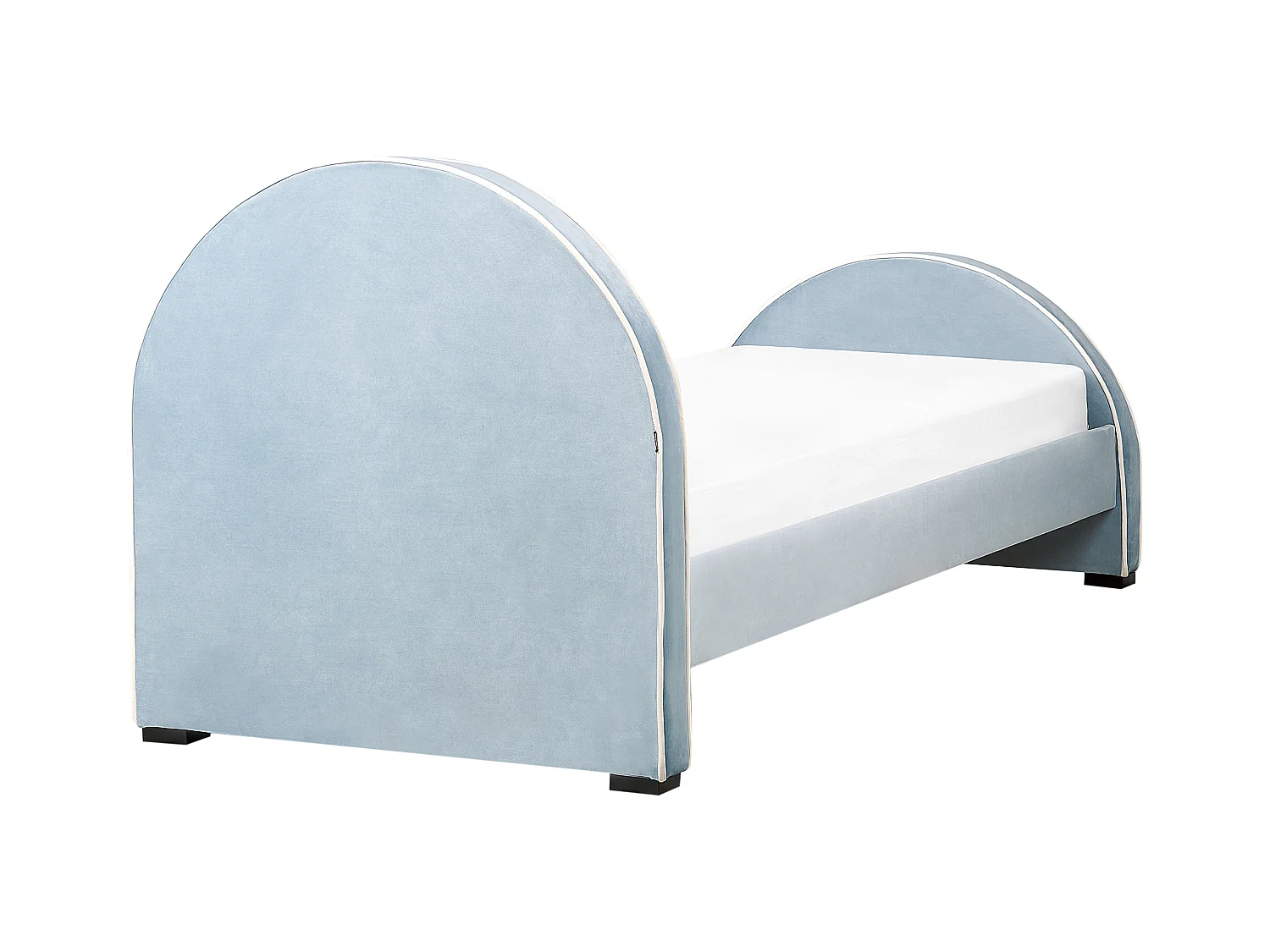 Lit d'enfant Velours NOZAY 90 x 200 cm Bleu clair