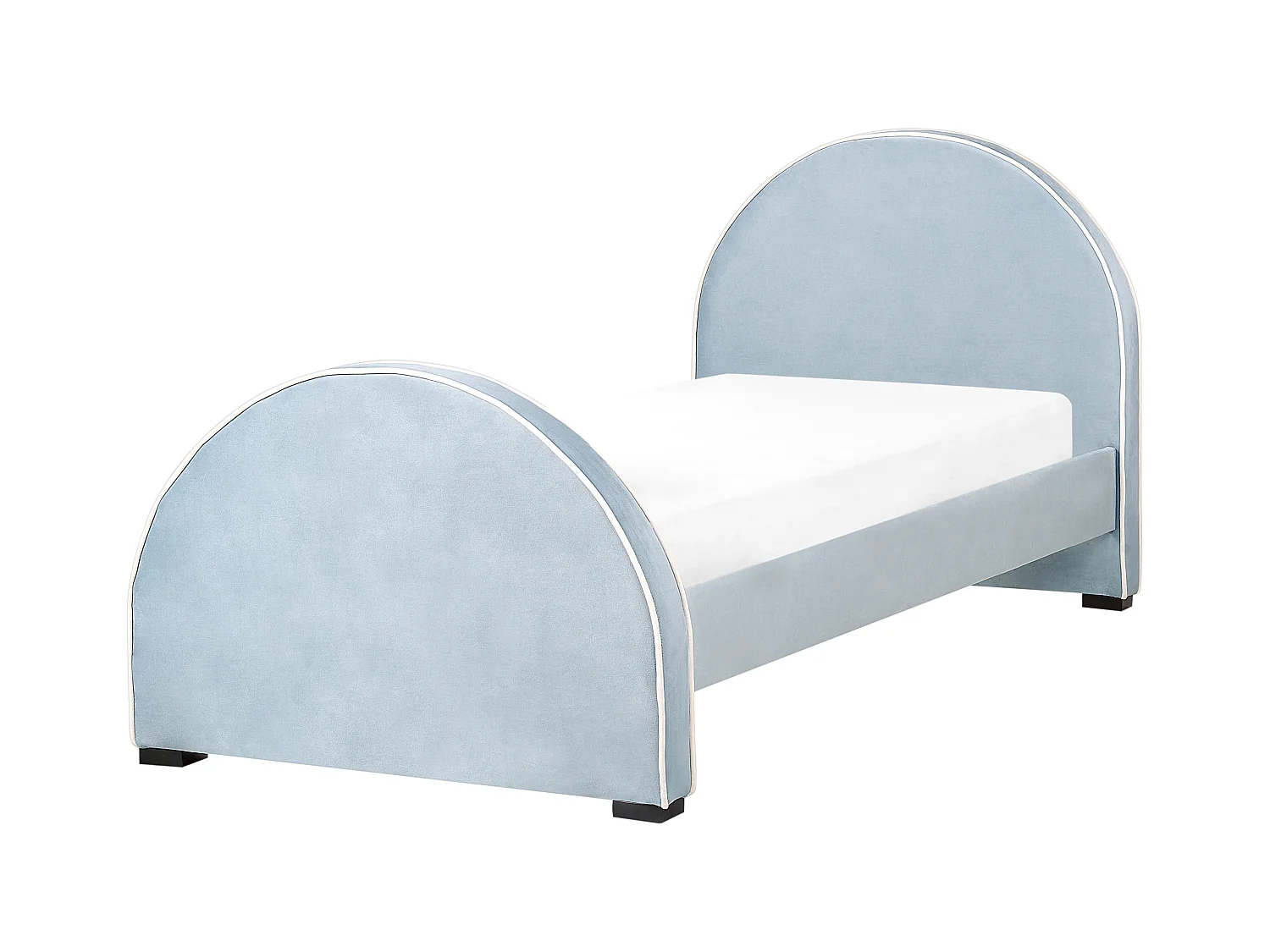 Bed fluweel blauw 90 x 200 cm NOZAY