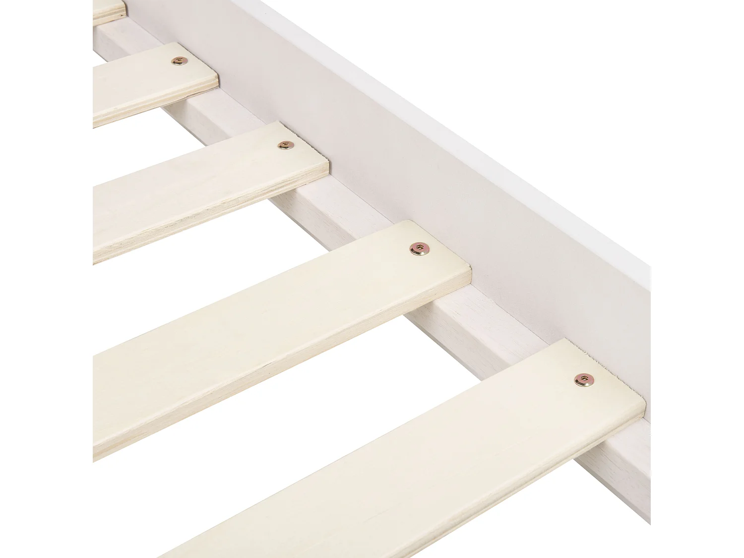 Lit sans tête de lit BERRIC 140 x 200 cm Blanc