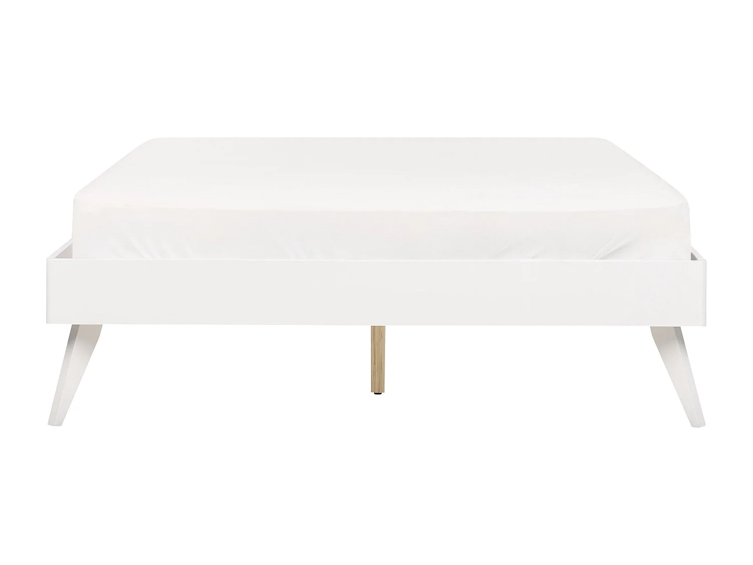 Lit sans tête de lit BERRIC 140 x 200 cm Blanc