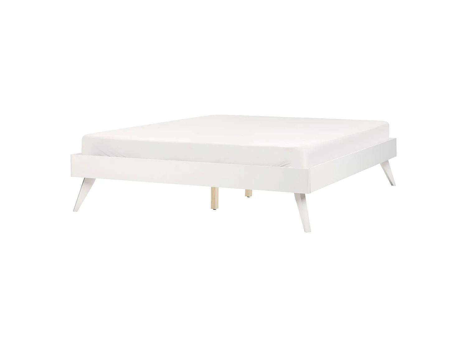 Cama sin cabecero BERRIC 140 x 200 cm Blanco