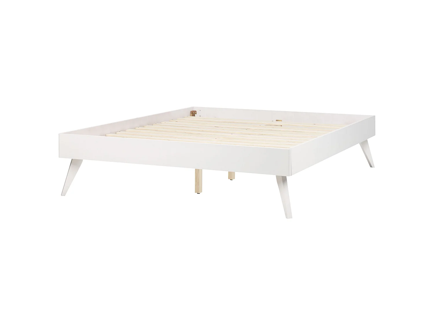 Cama sin cabecero BERRIC 140 x 200 cm Blanco
