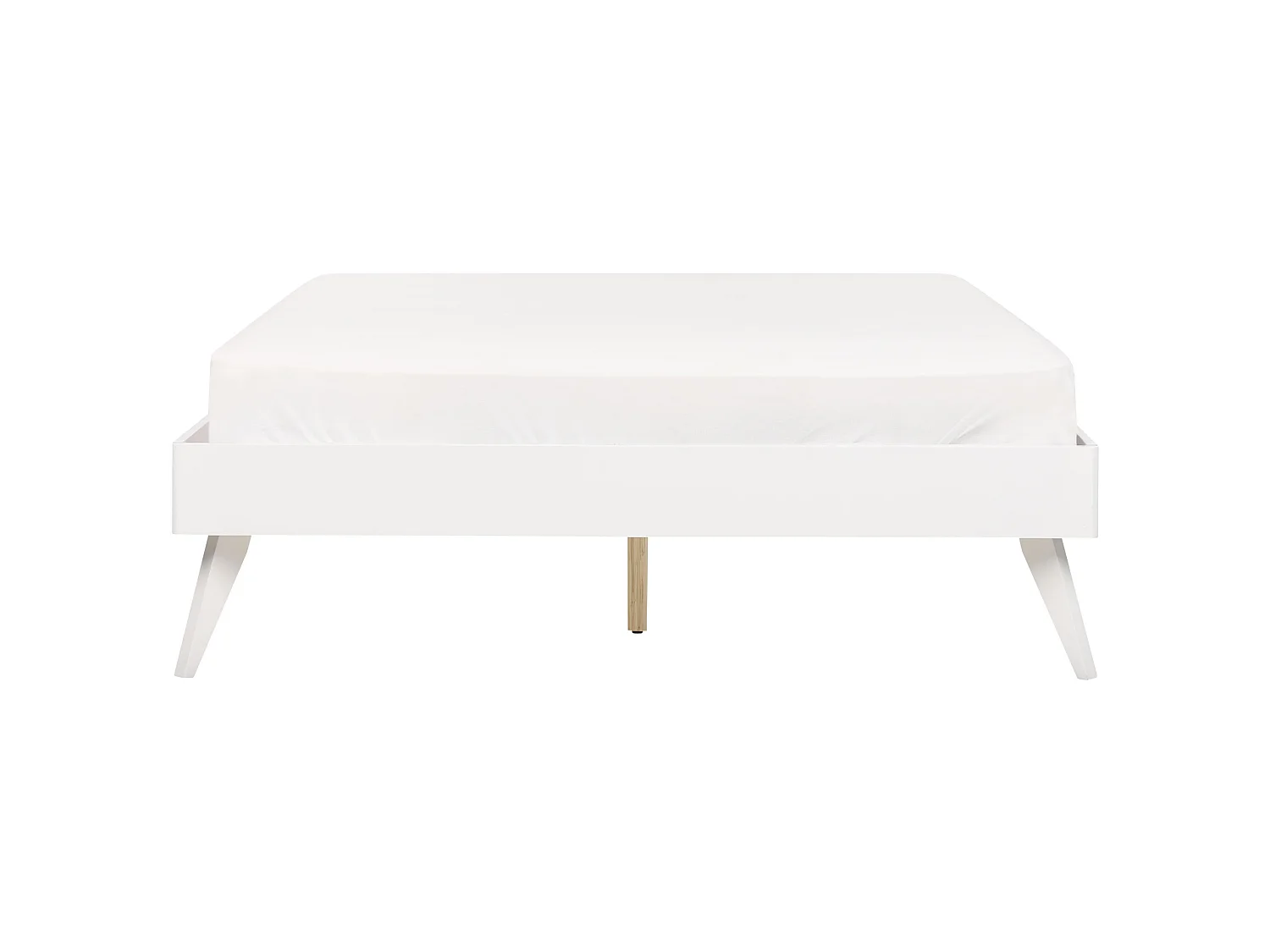 Cama sin cabecero BERRIC 140 x 200 cm Blanco