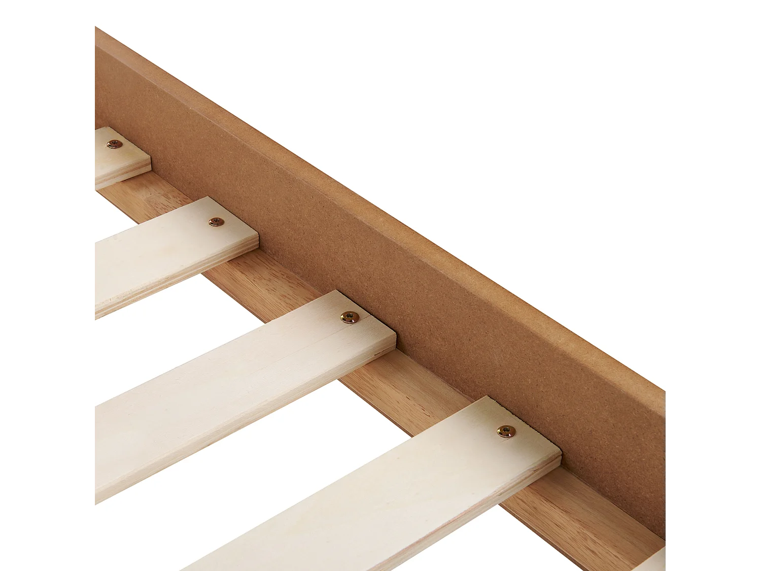 Bett mit hohen Beinen Lattenrost 160 x 200 cm Holzoptik hellbraun Berric