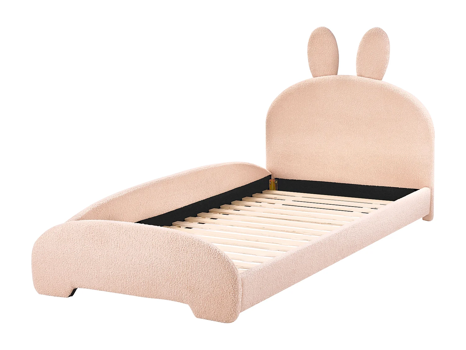 Lit d'enfant Lapin Bouclé PERROS 90 x 200 cm Beige