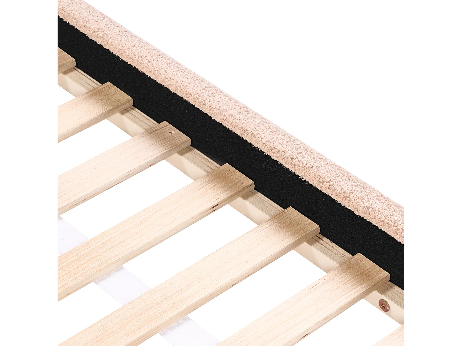 Lit d'enfant Lapin Bouclé PERROS 90 x 200 cm Beige