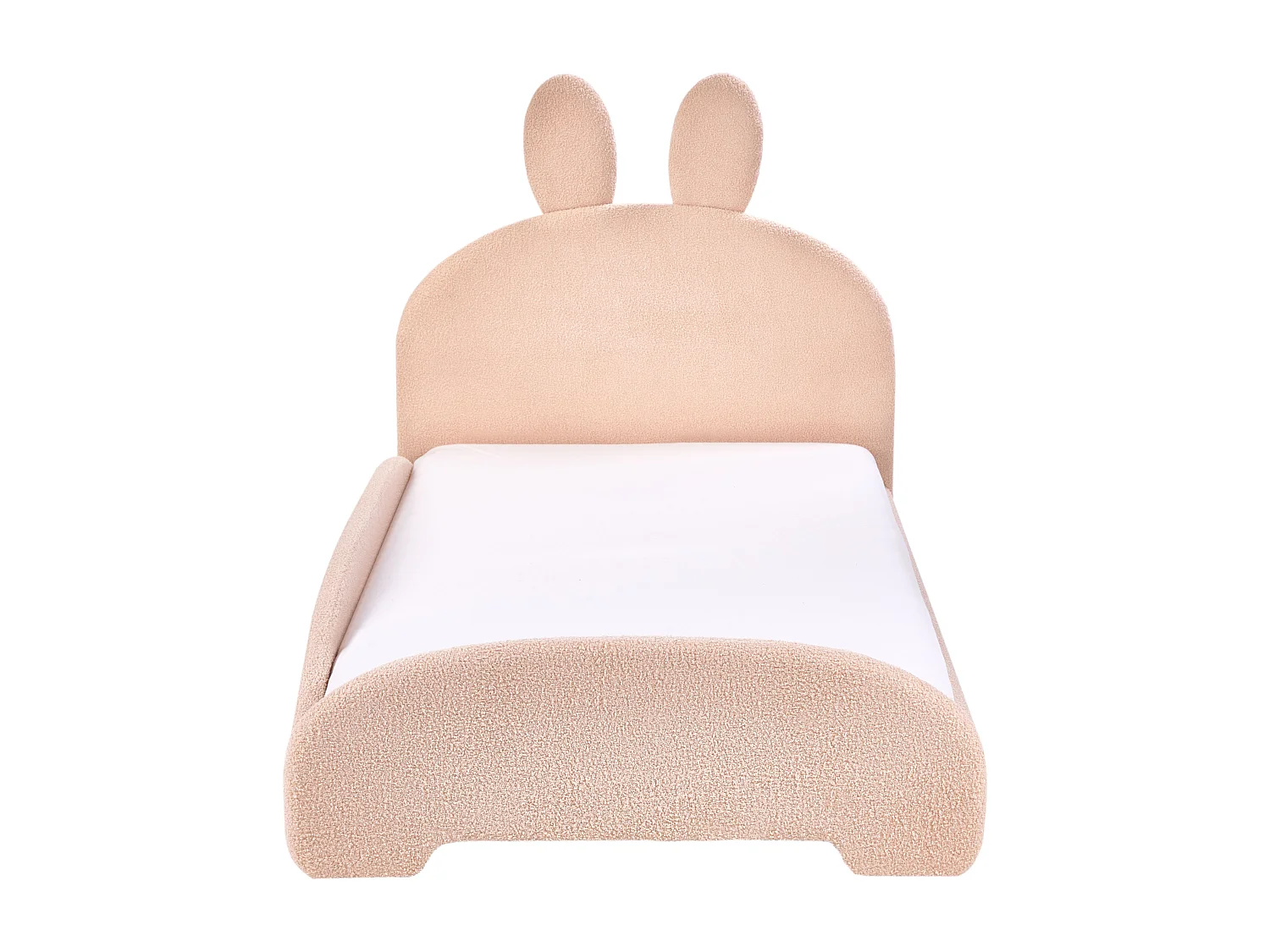 Letto bouclé beige 90 x 200 cm PERROS