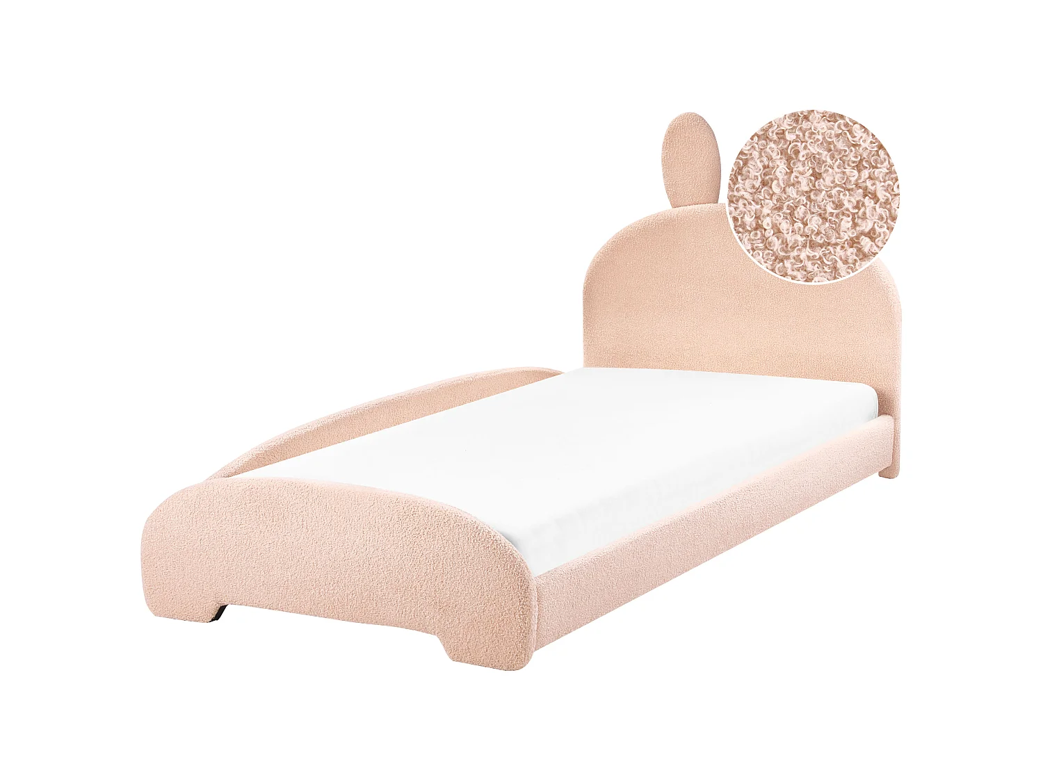 Kids Bed Rabbit Boucle PERROS 90 x 200 cm (EU Single) Beige