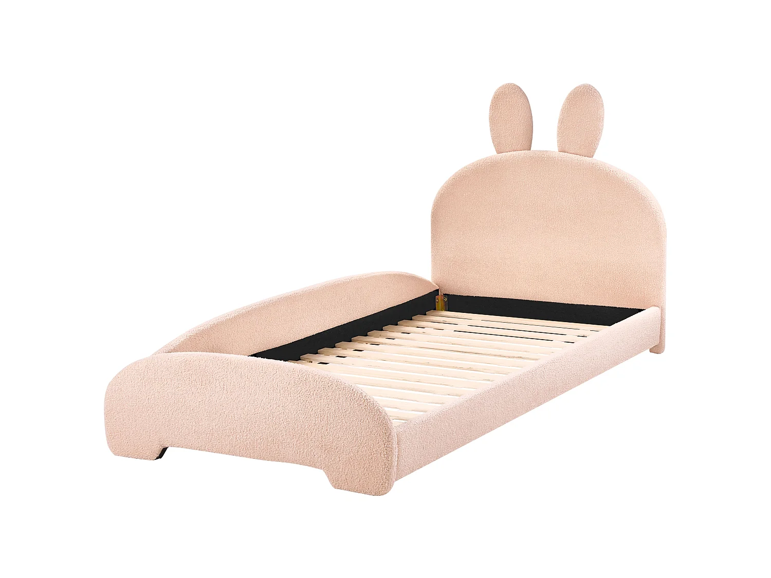 Kids Bed Rabbit Boucle PERROS 90 x 200 cm (EU Single) Beige