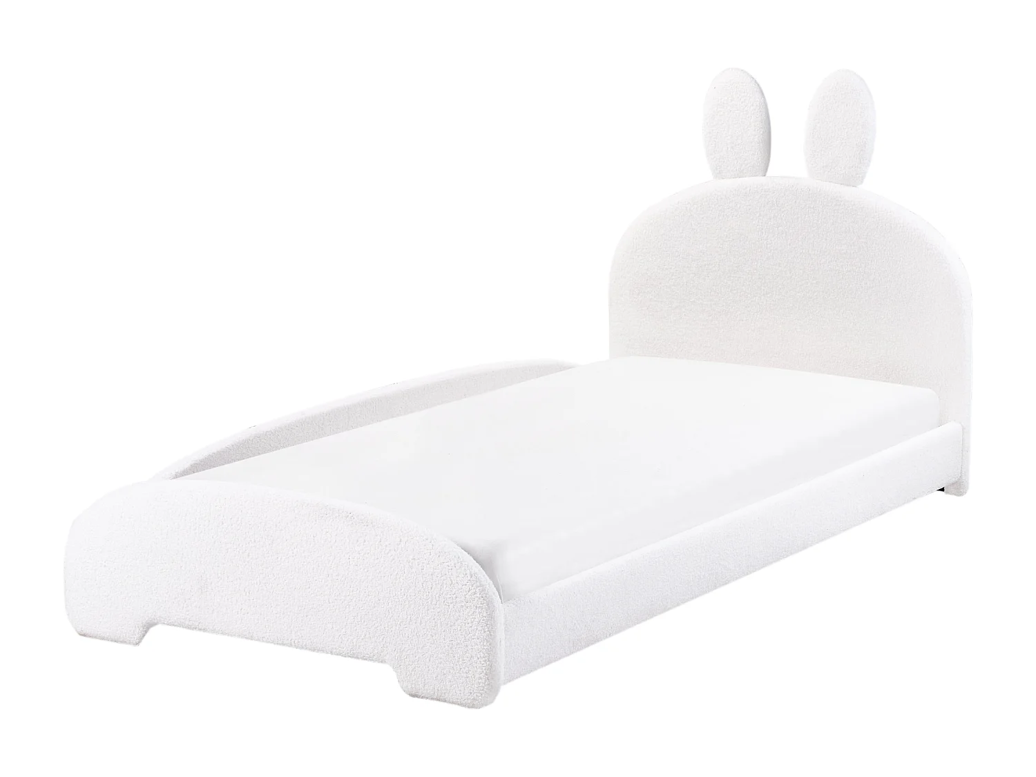 Letto bouclé bianco sporco 90 x 200 cm PERROS