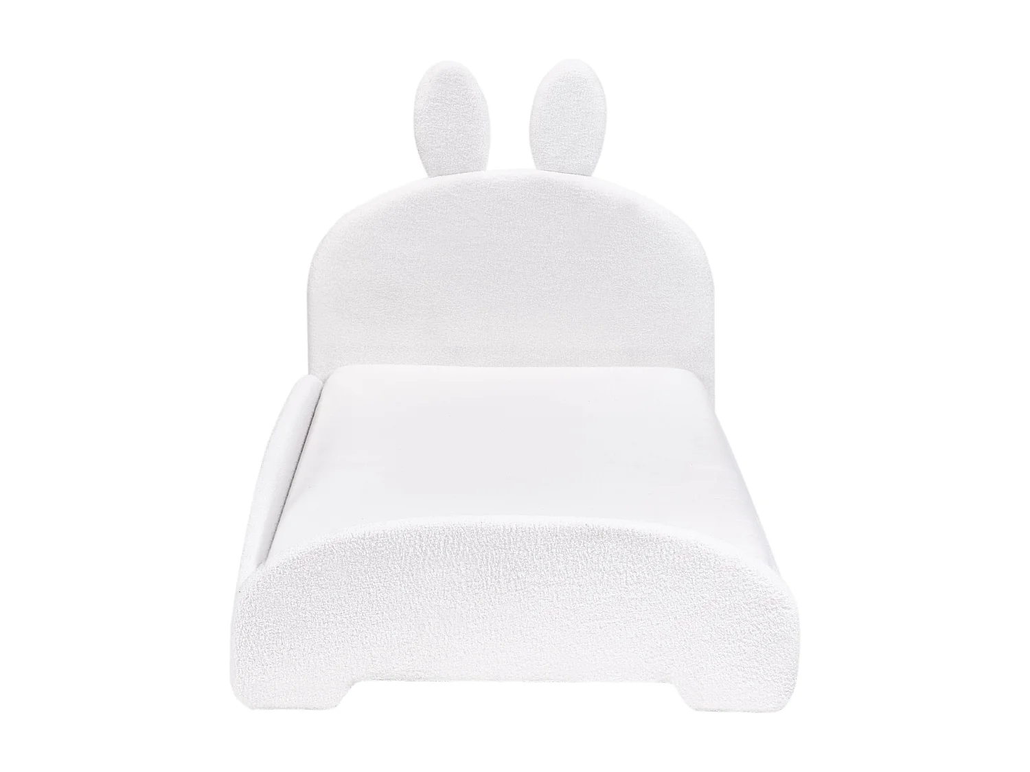 Letto bouclé bianco sporco 90 x 200 cm PERROS