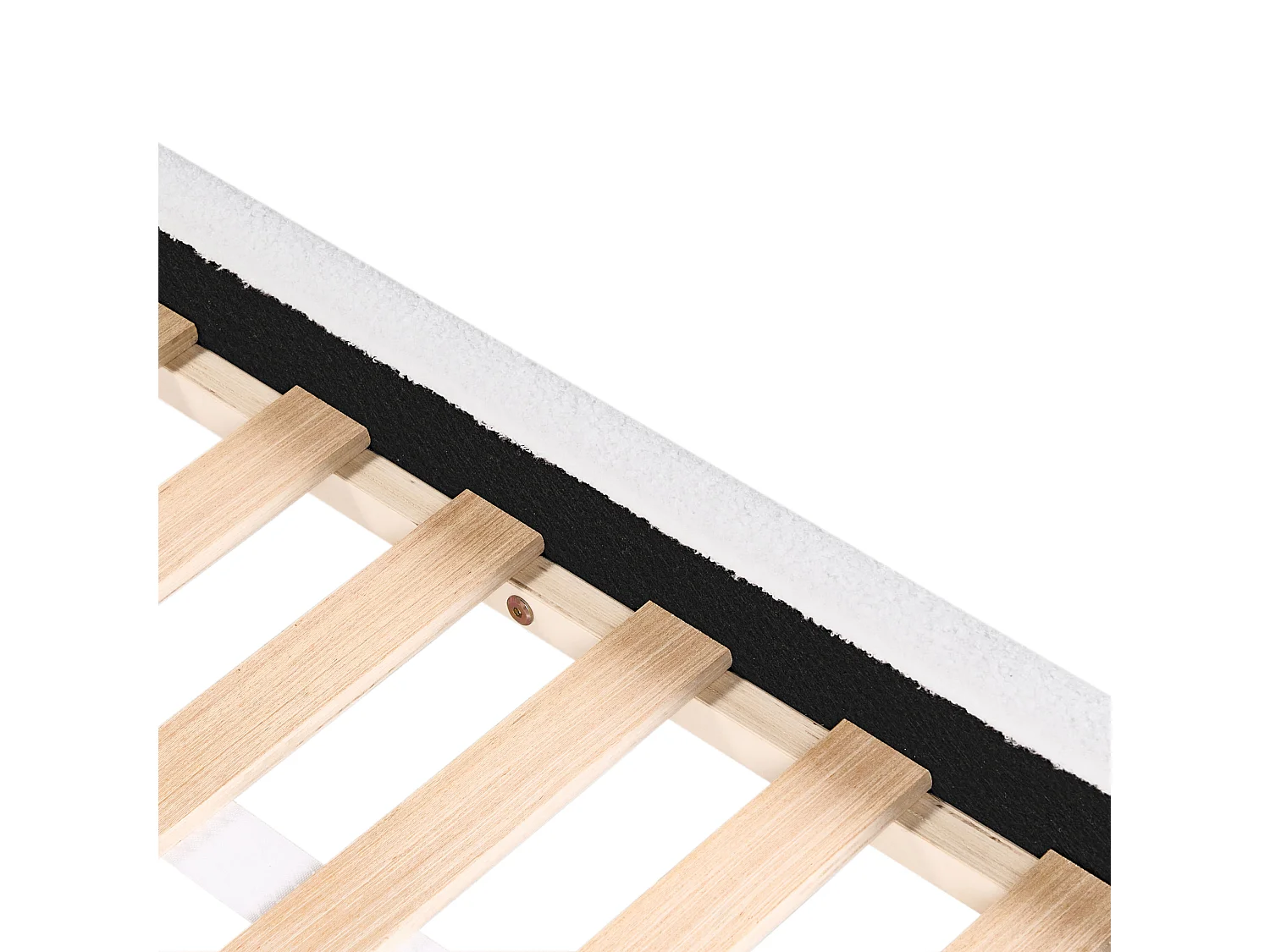 Lit d'enfant Lapin Bouclé PERROS 90 x 200 cm Blanc cassé