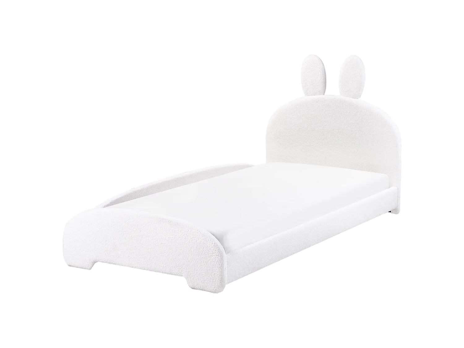 Kids Bed Rabbit Boucle PERROS 90 x 200 cm (EU Single) Off-White