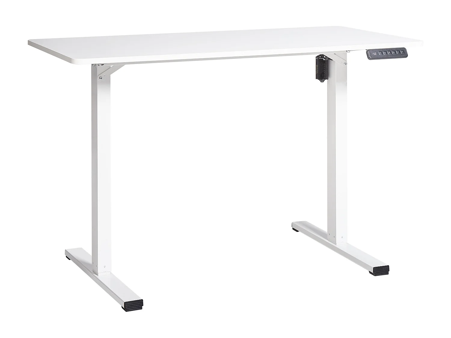 Bureau réglable en hauteur électriquement TAVARES Blanc 120 cm 60 cm