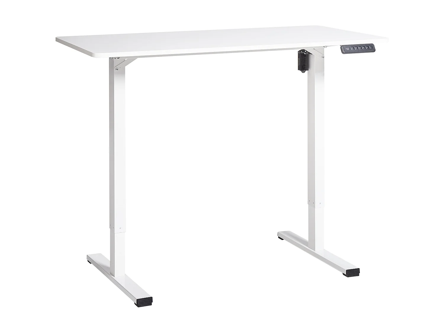 Bureau réglable en hauteur électriquement TAVARES Blanc 120 cm 60 cm