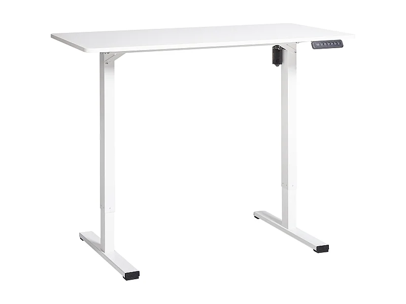 Bureau réglable en hauteur électriquement TAVARES Blanc 120 cm 60 cm