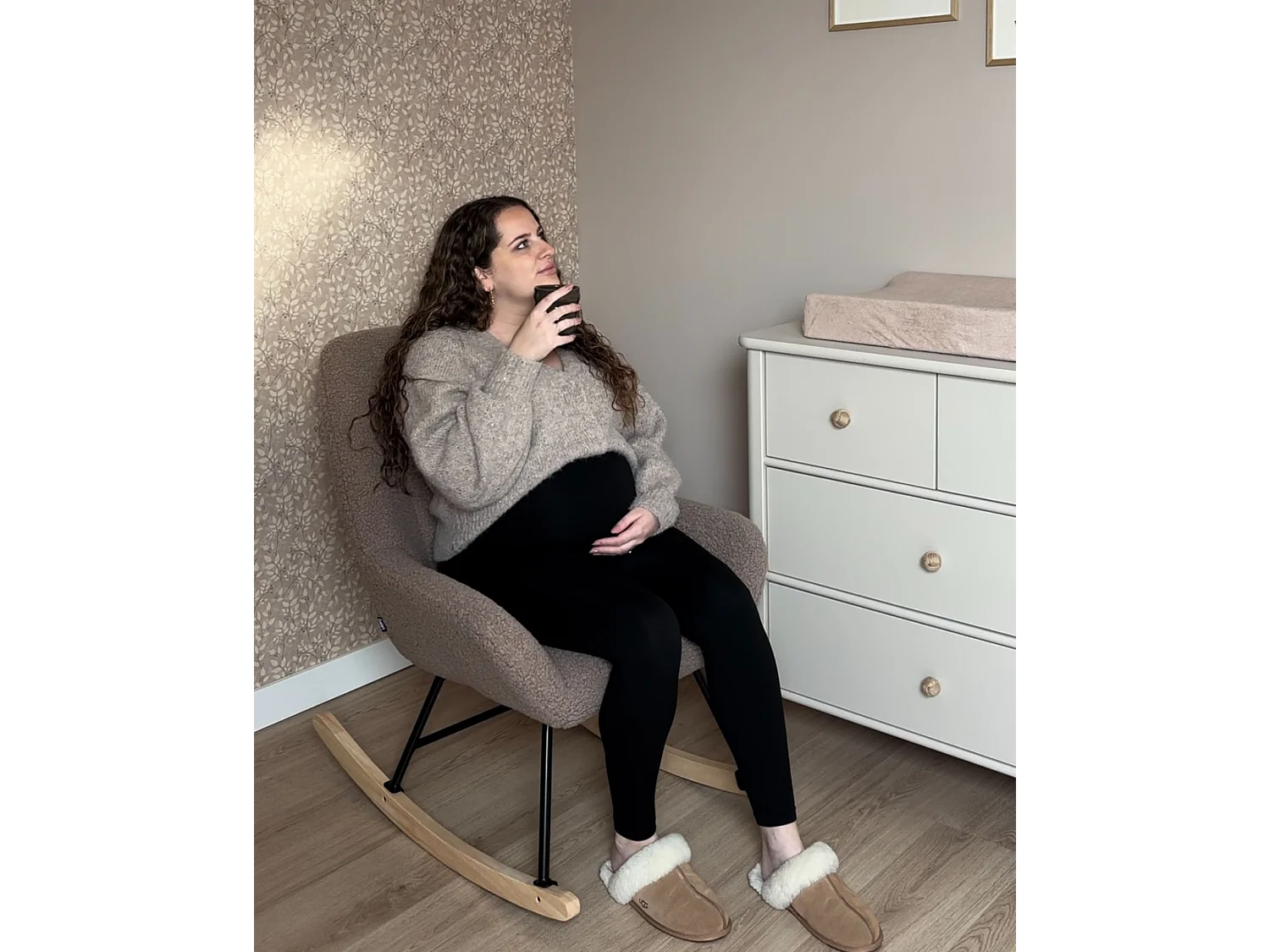 Gungstol KINNO Bouclé Beige