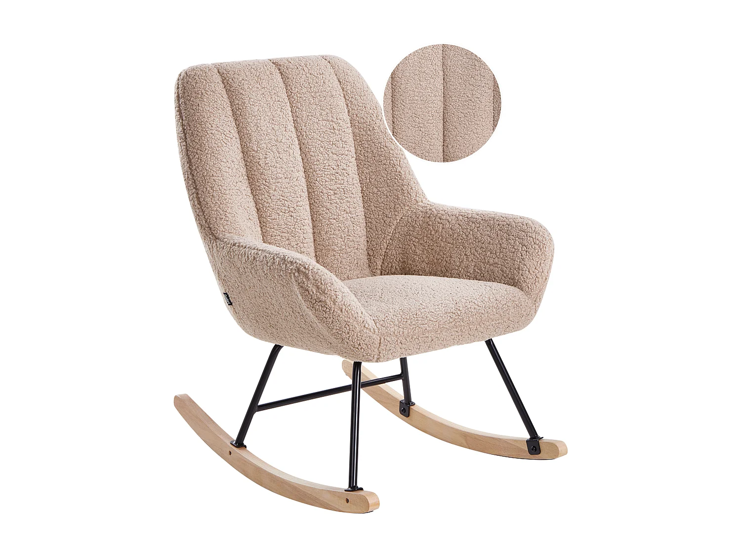 Schaukelsessel KINNO Bouclé Beige