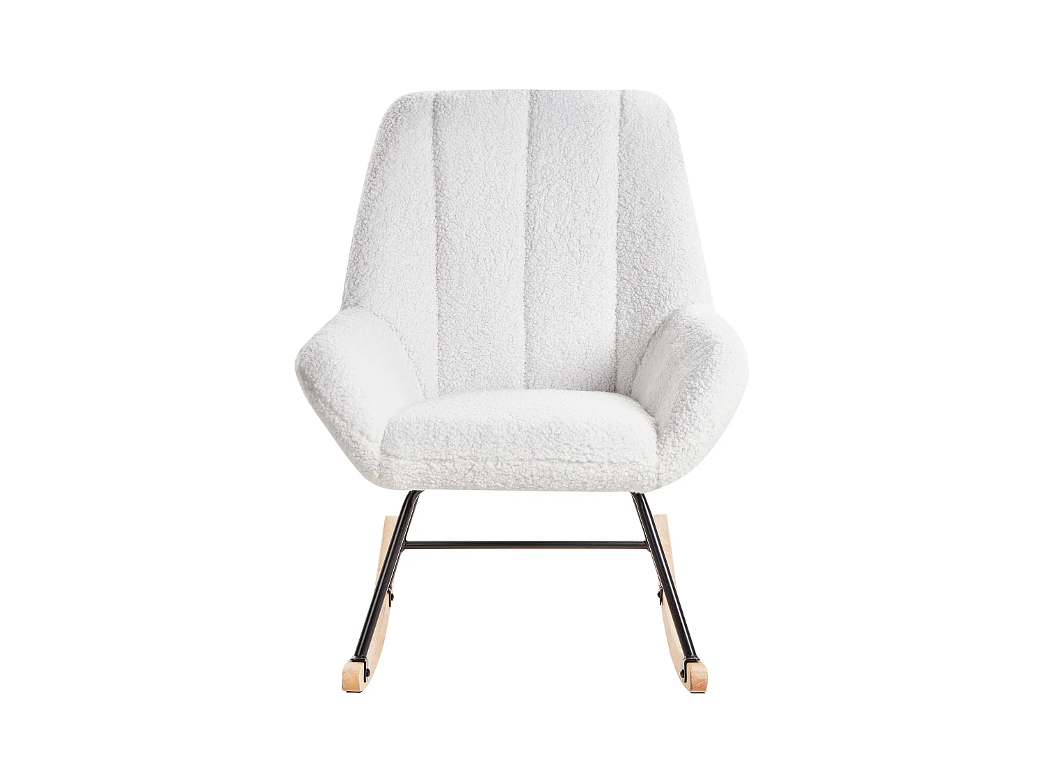Fauteuil à bascule KINNO Bouclé Blanc cassé