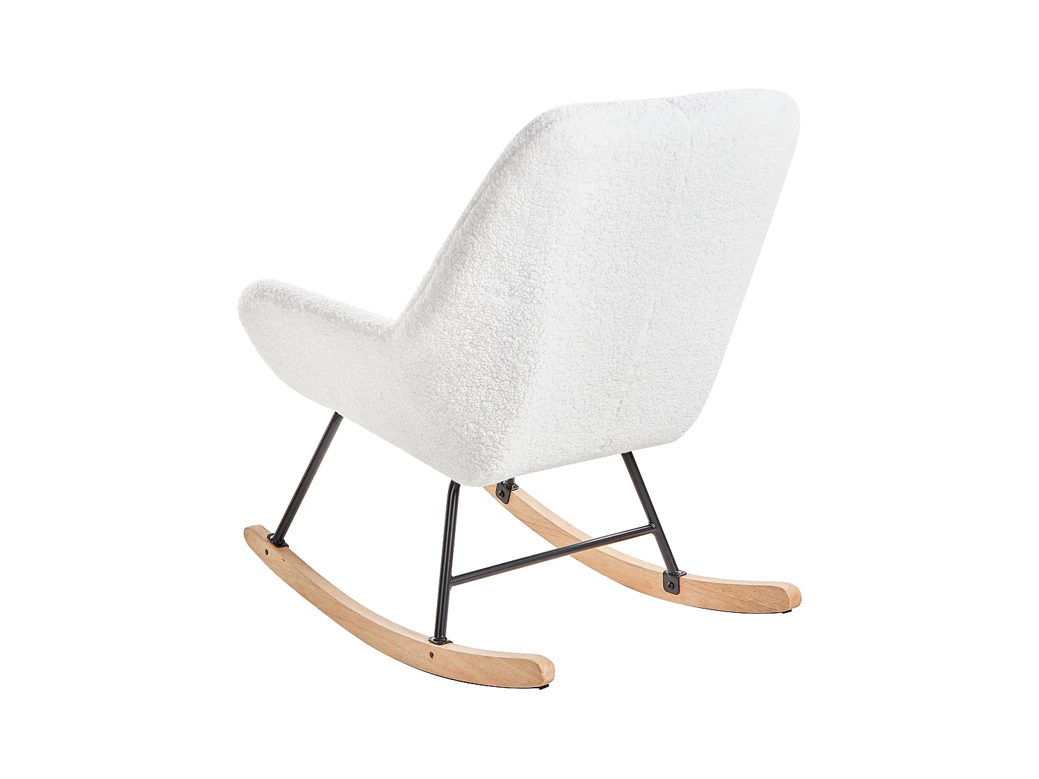 Fauteuil à bascule KINNO Bouclé Blanc cassé