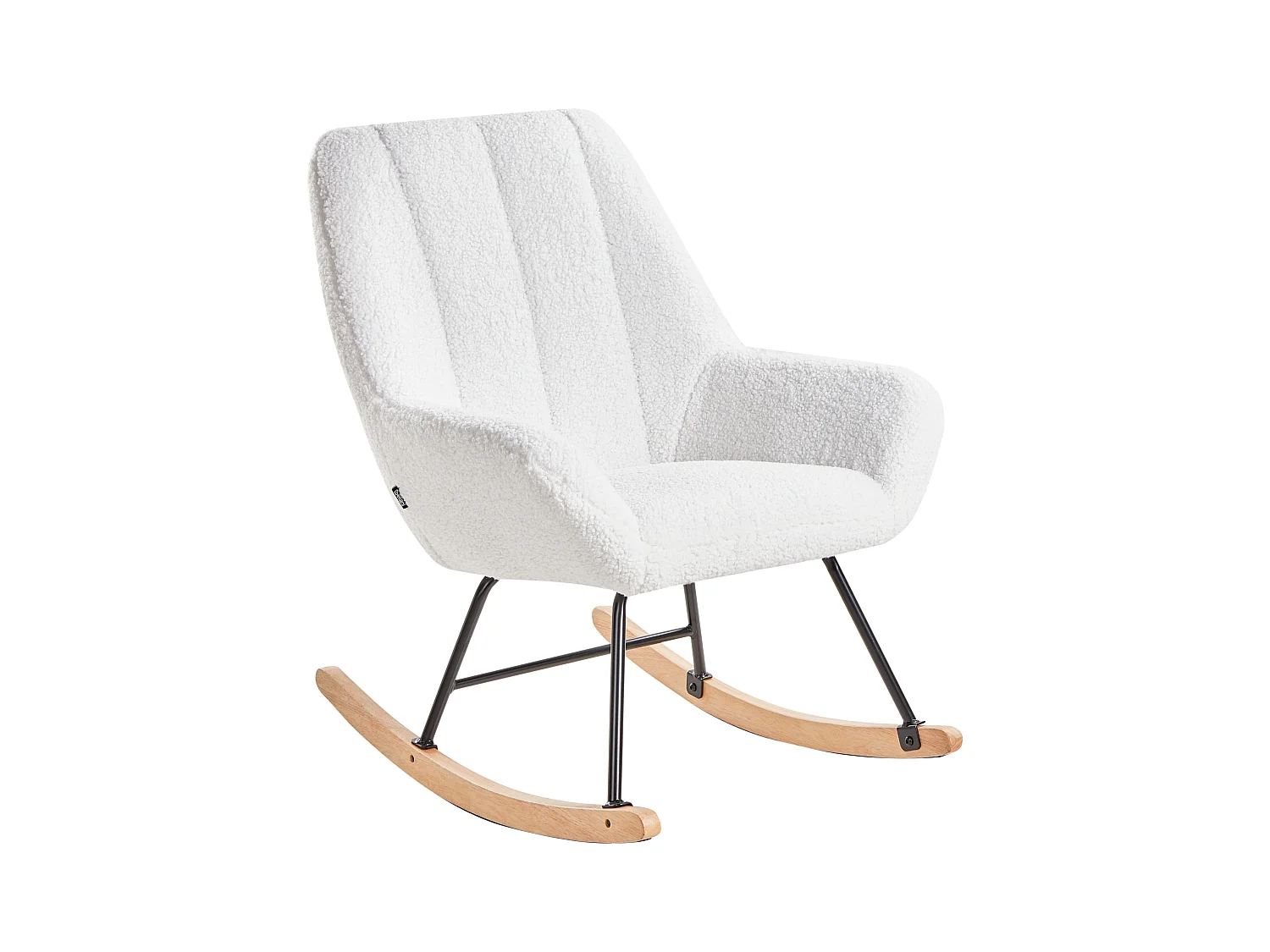 Fauteuil à bascule KINNO Bouclé Blanc cassé