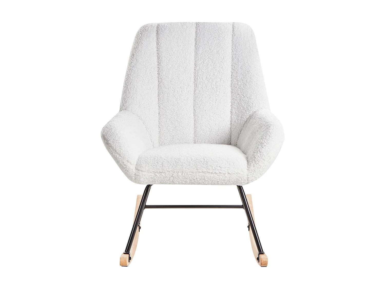 Fauteuil à bascule KINNO Bouclé Blanc cassé