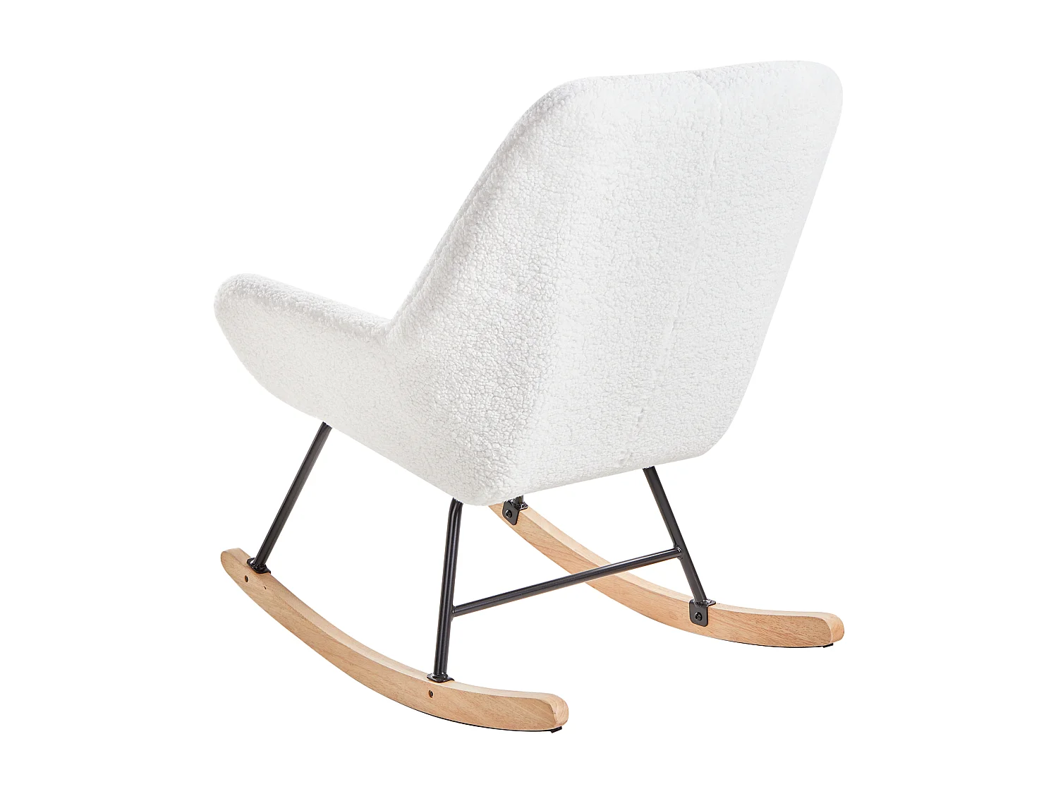 Fauteuil à bascule KINNO Bouclé Blanc cassé