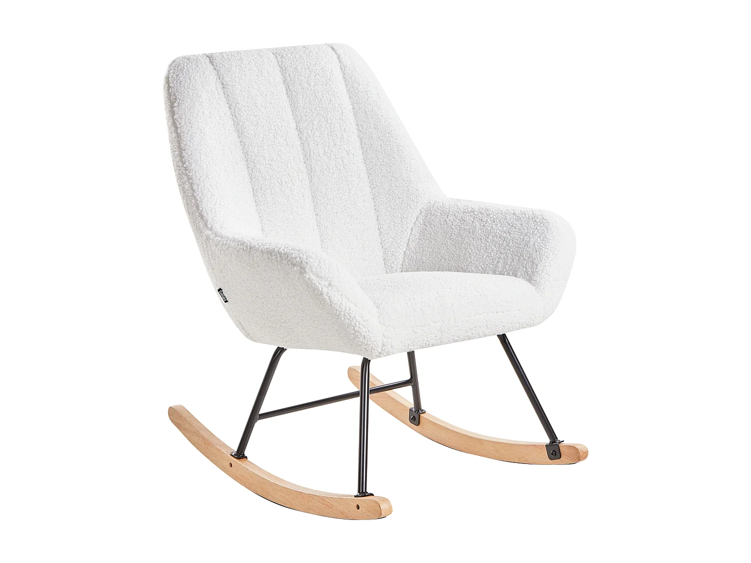 Fauteuil à bascule KINNO Bouclé Blanc cassé