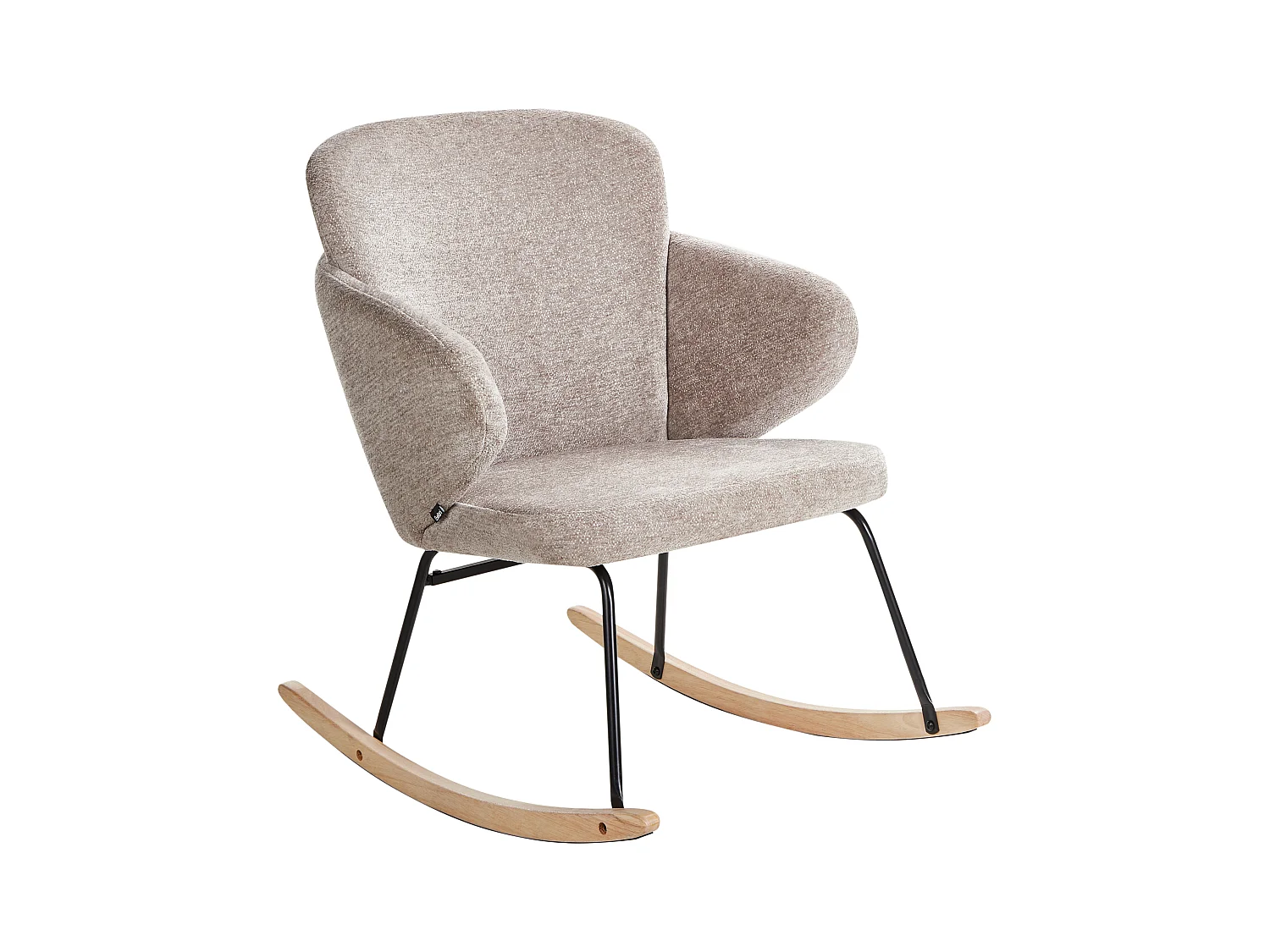 Fauteuil à bascule VIKEN Tissu Taupe