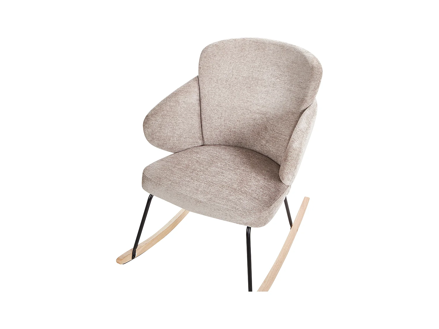 Fauteuil à bascule VIKEN Tissu Taupe