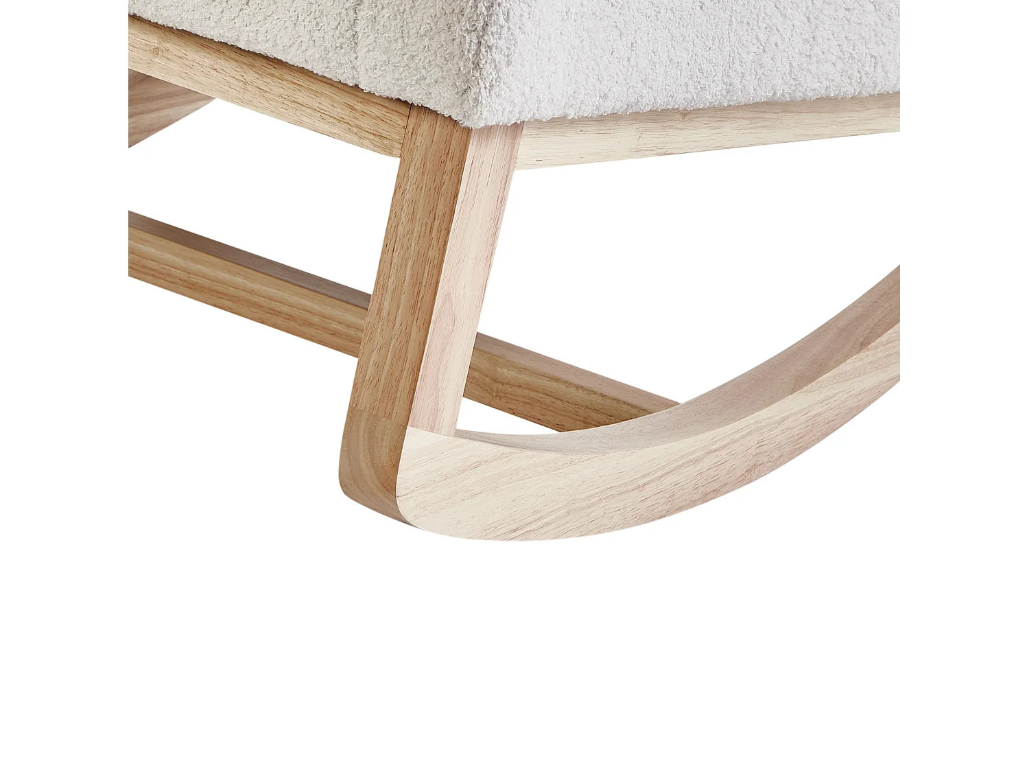 Poltrona de Baloiço ALSTA Bouclé Branco creme