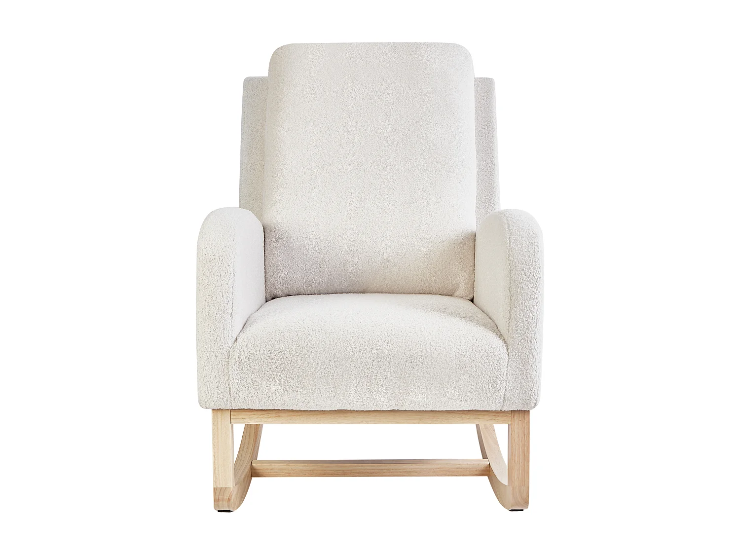 Fauteuil à bascule ALSTA Bouclé Blanc cassé