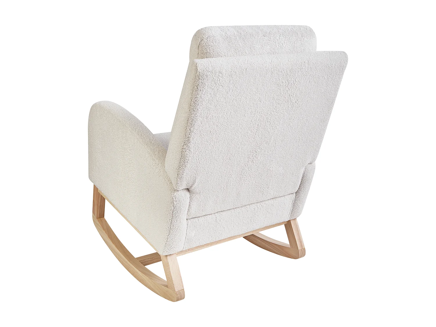 Fauteuil à bascule ALSTA Bouclé Blanc cassé
