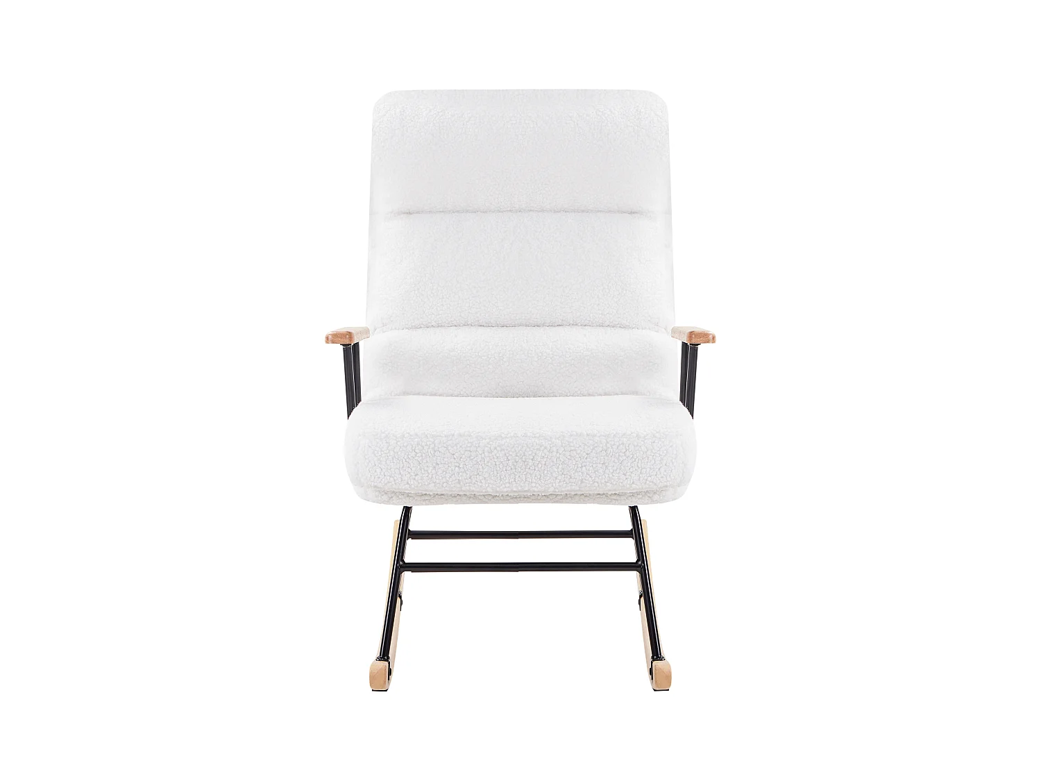 Fauteuil à bascule ESKELIN Bouclé Blanc cassé