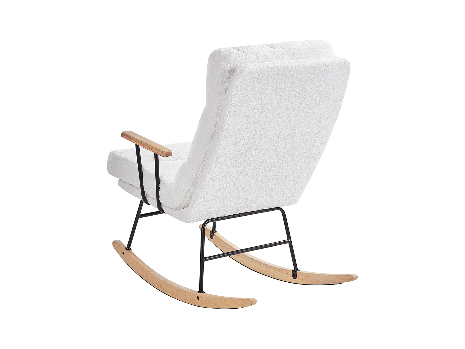Fauteuil à bascule ESKELIN Bouclé Blanc cassé