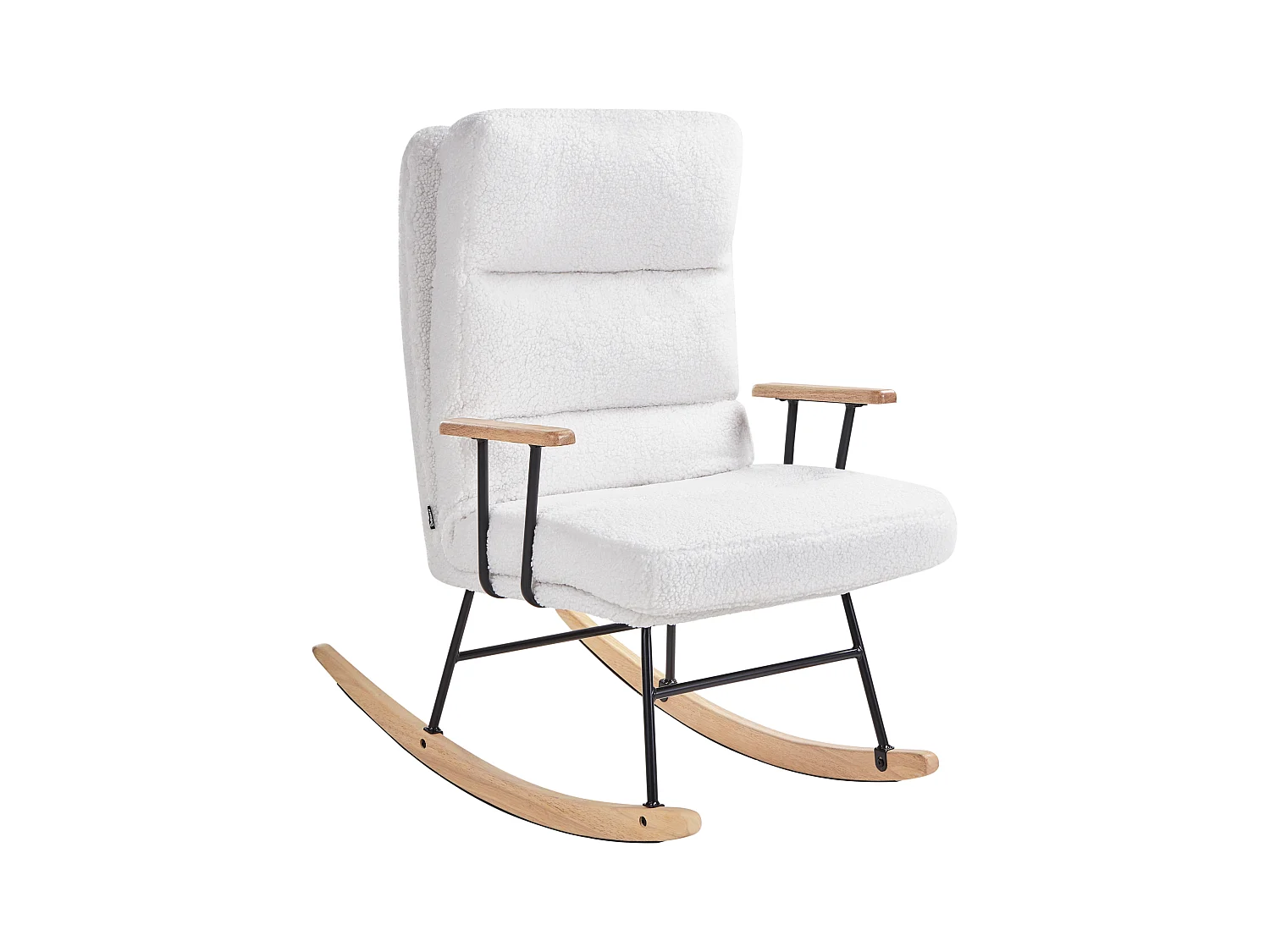 Fauteuil à bascule ESKELIN Bouclé Blanc cassé