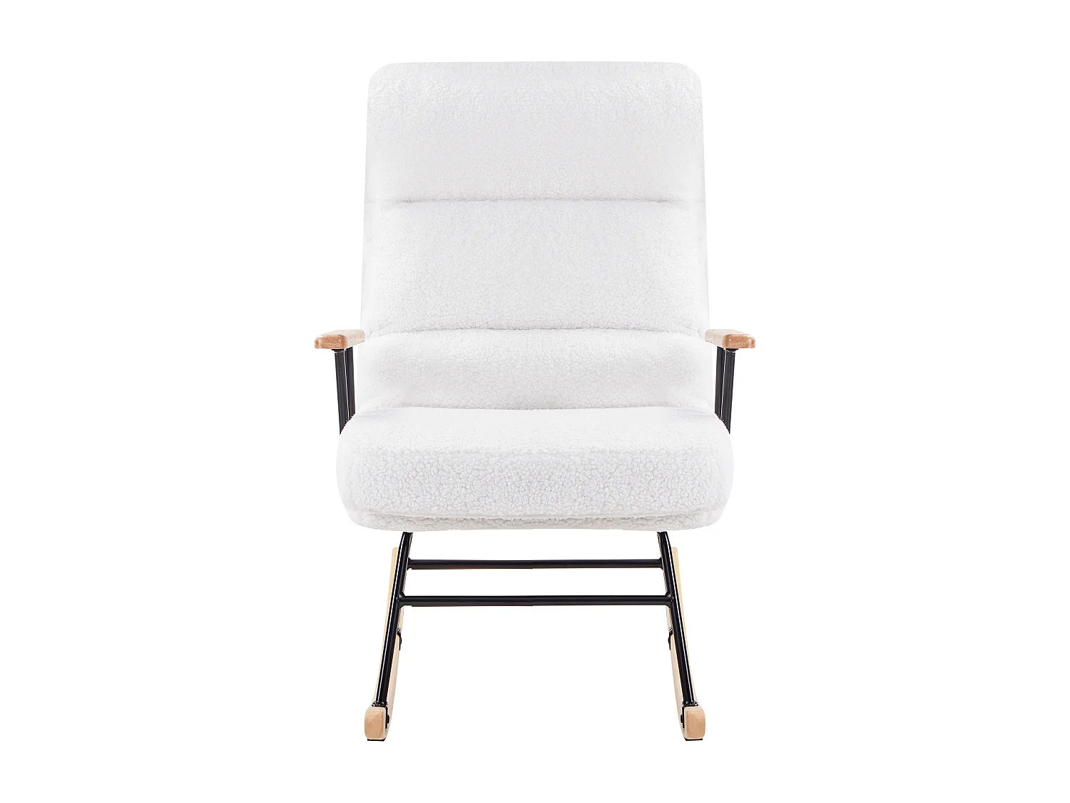 Fauteuil à bascule ESKELIN Bouclé Blanc cassé