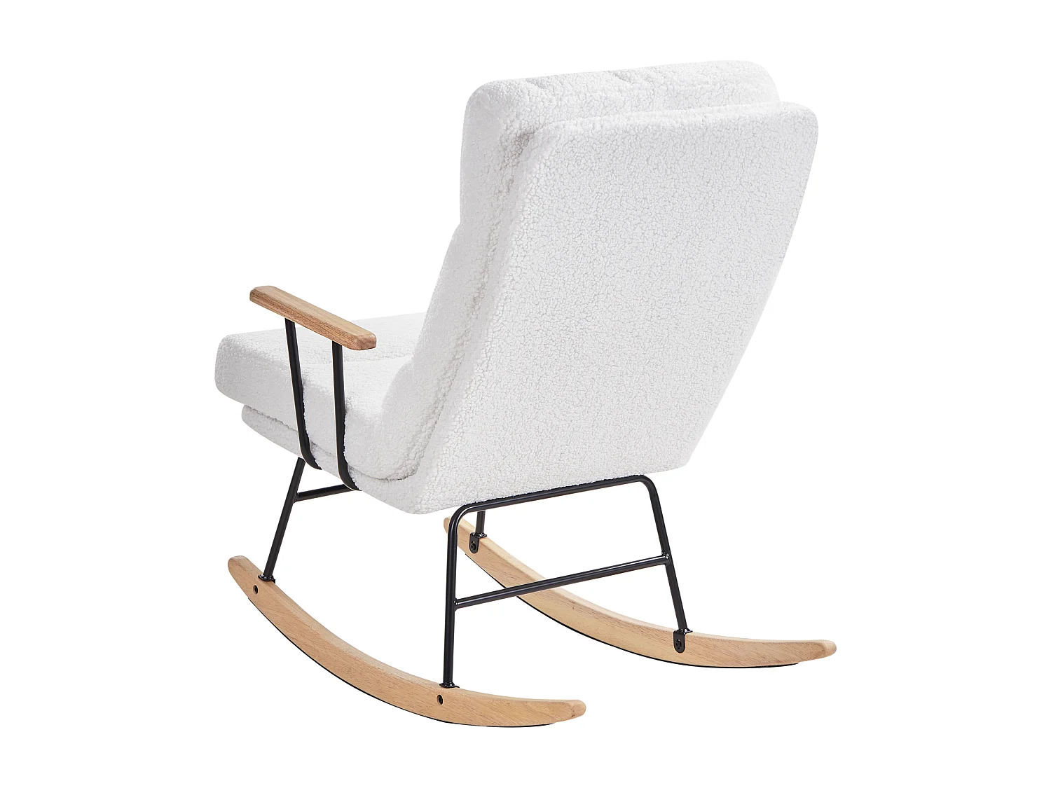Fauteuil à bascule ESKELIN Bouclé Blanc cassé