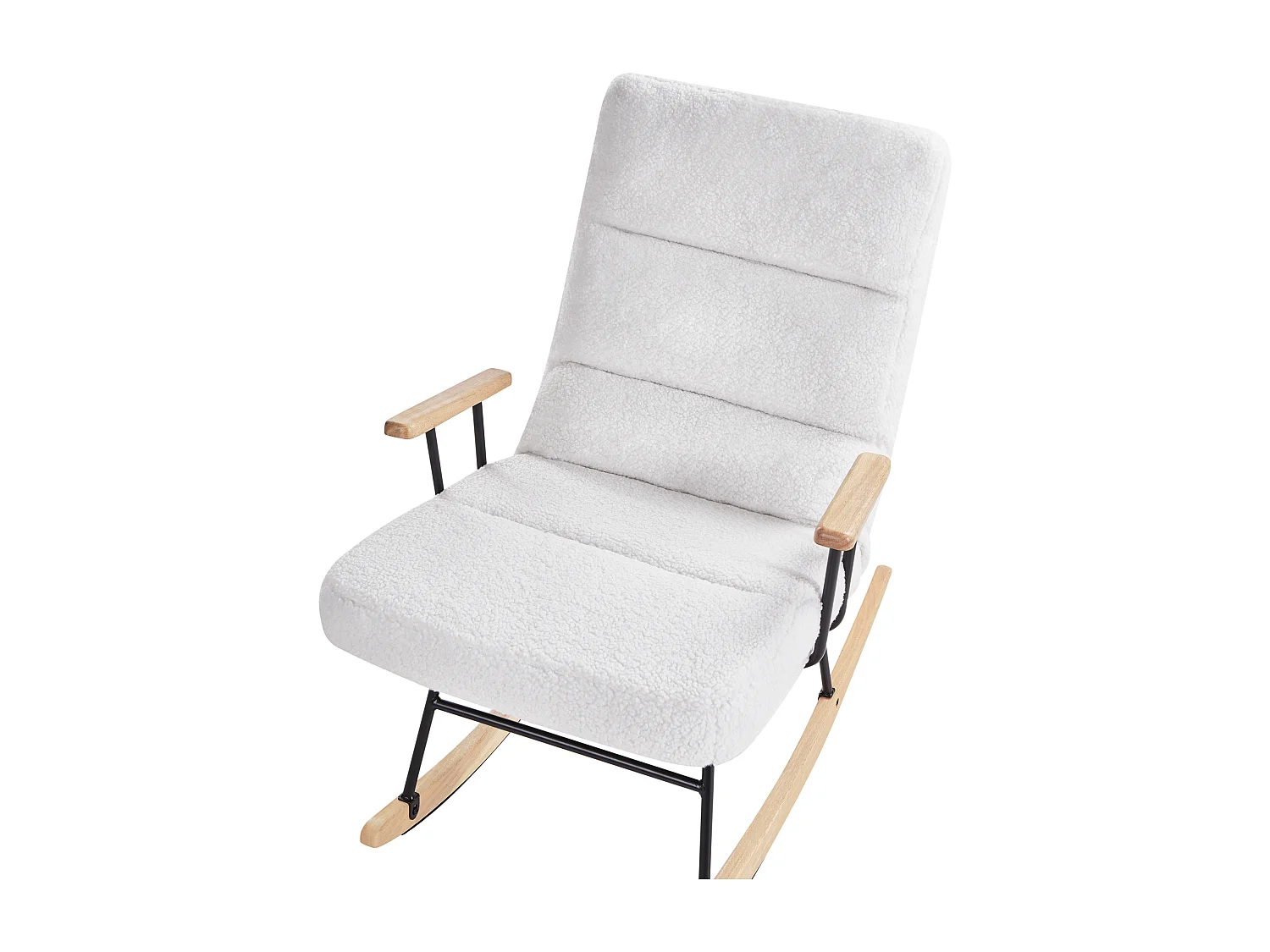 Fauteuil à bascule ESKELIN Bouclé Blanc cassé
