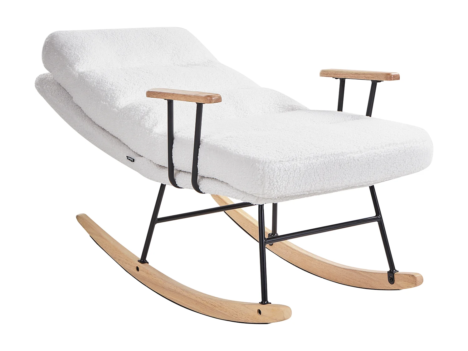 Fauteuil à bascule ESKELIN Bouclé Blanc cassé