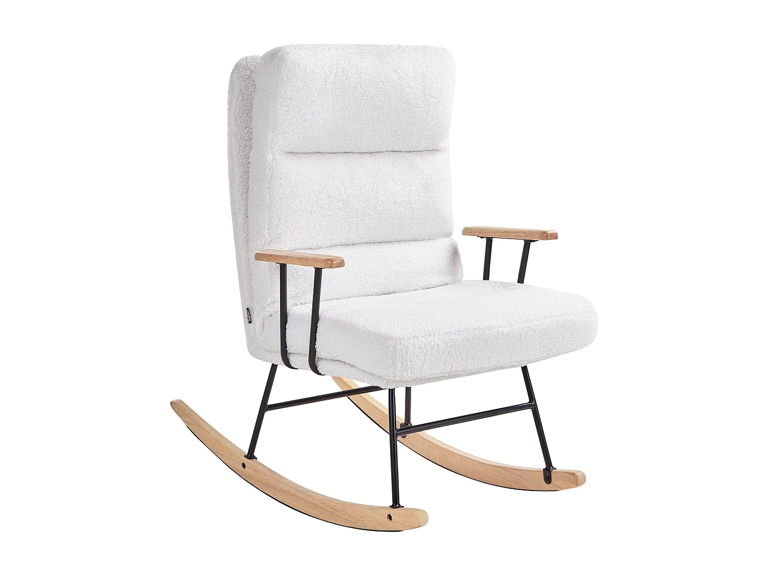 Fauteuil à bascule ESKELIN Bouclé Blanc cassé