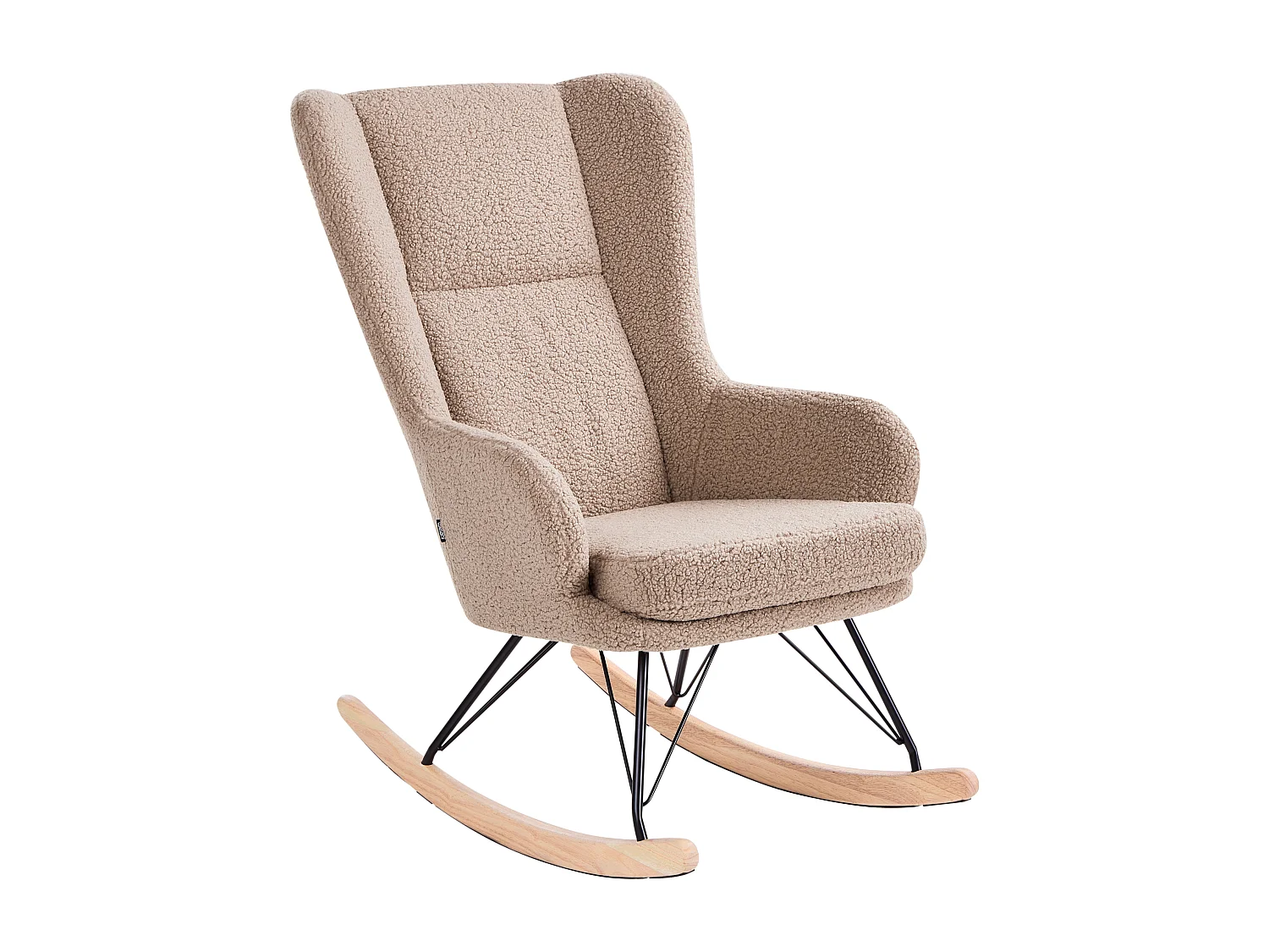 Schommelstoel LUOMA Bouclé Beige